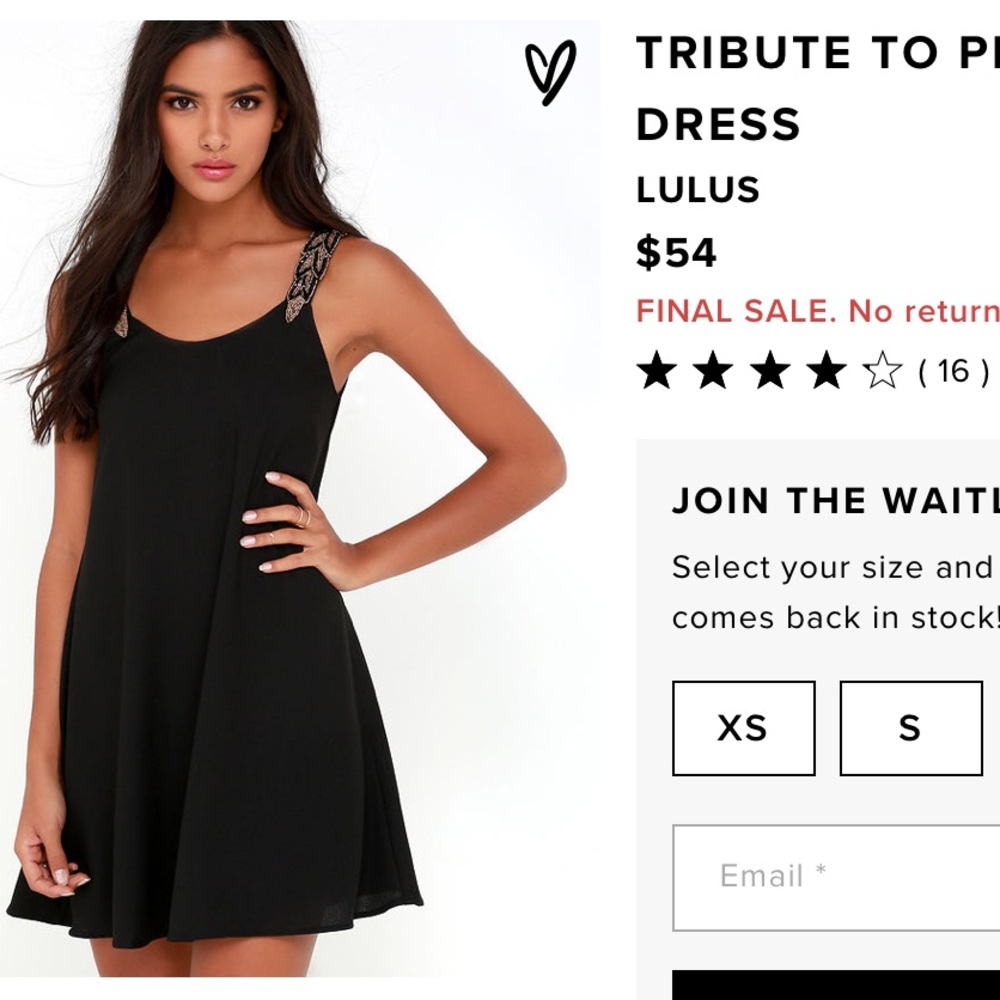 Black dress XS